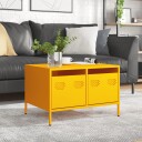  TV-benk sennepsgul 68x50x43,5 cm kaldvalset stål 8721102929984