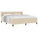  Box Spring Seng med Madrass Krem 180x200 cm Stoff