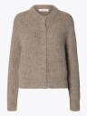 Selected Femme Gabriella Long Sleeve Knit Button Cardigan Grå S