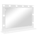  Sminkespeil med LED lamper Hvit 80x55x18 cm