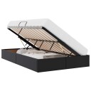  Seng med Oppbevaring med madrass Svart 120 x 190 cm Kunstlær