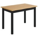 VidaXL Spisebord EKAI Svart 112 x 70 x 76,5 cm Heltre furu