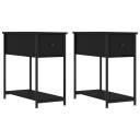 vidaXL Nattbord 2 stk svart 30x60x60 cm konstruert tre