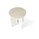 Audo Copenhagen Androgyne sidebord stålbein elfenbenshvit