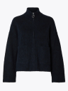 Selected Femme Sia Ras Long Sleeve Knit Zipper Cardigan Blå S