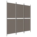 vidaXL Romdeler 3 paneler antrasitt 150x180cm stoff