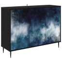 vidaXL Serviesskap RAALTE Svart eik 102 x 33 x 76 cm Konstruert tre