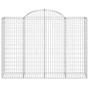 vidaXL Gabionkurv buet 200x50x140/160 cm galvanisert jern