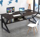 Datamaskinbord kontorbord med hylle 100x60 cm Svart