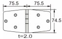 Hengsel syrefast 151 x 75 mm   bulk