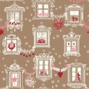 Black forest X Mas Winter windows pattern Plakat Plakat / 100x100cm