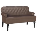  Chesterfield Benk Brun 119.5 x 64.5 x 75 cm Kunstlær