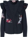 Hunkøn Nola Ruffle Shirt   BLACK   M