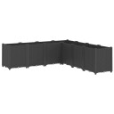 Plantekasse svart 160x160x53 cm PP