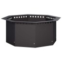 vidaXL Bålplassring Svart 60 x 60 x 25 cm Stål
