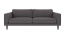 Rowico Home Braden 3 seters sofa Mørkegrå Brenda 18 Brun eikben