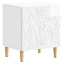  Nattbord 2 pcs Høgglans hvit 43 x 34,5 x 50 cm Konstruert tre