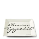 Riviera Maison Buon Appetito firkantet tallerken 22 x 22 cm