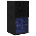  Vegghengt TV skap Svart Eik 30,5 x 30 x 60 cm Konstruert tre