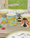 8 stk Papptallerkener med Insektmotiv 24 cm Bug Party