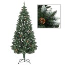 vidaXL Kunstig juletre med LED og kulesett og kongler 180 cm