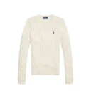 Polo Ralph Lauren Cable-Knit Cotton V-Neck Sweater - White - XL
