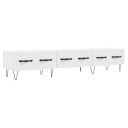  TV benk hvit 150x36x30 cm konstruert tre