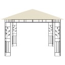 vidaXL Paviljong med myggnett 3x3x2,73 m kremhvit 180 g/m²