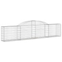 vidaXL Gabionkurver buede 4 stk 300x30x60/80 cm galvanisert jern