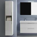 Laufen Base Høyskap med 2 dører 350x335 mm Venstrehengslet Lys Alm