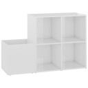 vidaXL Skoskap for gang h?yglans hvit 105x35,5x70 cm sponplate
