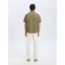 Selected Slhrlxjax Broderie Ss Shirt - Green - L