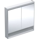 Geberit One speilskap 90x90 cm aluminium