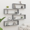  Vegghyller kube 4 stk grå sonoma 100x15x30 cm konstruert tre 8720286979129