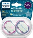 Philips Avent Ultra Air Night Smokker 2-Pack 6-18m Lilla/Rosa