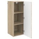vidaXL Vegghengt skap Sonoma eik 33 x 34,5 x 90 cm Konstruert tre