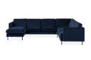 Teodin Hjørnesofa med Divan Venstre Fløyel   Blå