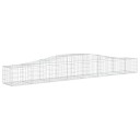 vidaXL Gabionkurver buede 8 stk 400x50x40/60 cm galvanisert jern