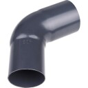 Plastmo bend Ø90mm 60° grafitt Grå