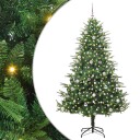  Kunstig forhåndsbelyst juletre med kule sett grønn 240 cm