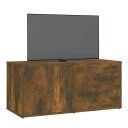 vidaXL TV-benk røkt eik 80x34x36 cm konstruert tre