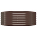 vidaXL Plantekasse pulverlakkert stål 175x100x36 cm brun