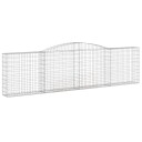 vidaXL Gabionkurver buede 6 stk 400x30x100/120 cm galvanisert jern