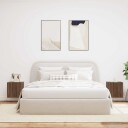  Vegghengte TV-benker med LED-lys 2 stk brun eik 40,5x35x40 cm 837259