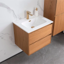 Bathlife Lättsam Servantskap m/2 skuffer 60x46x50 cm Integrerte grep Eik
