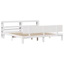  Sengeramme med hodegavl hvit 180x200 cm heltre furu 3306093