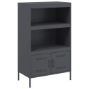  Highboard antrasitt 68x39x113 cm stål