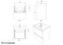Vikingbad MIE 50SLIM Servantskap slett hvit matt