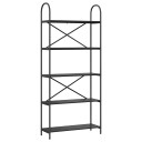  Bokhylle Svart eik 80 x 30 x 183 cm Konstruert tre