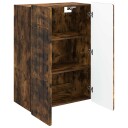 vidaXL Vegghengt skap Røkt Eik 66 x 34,5 x 92 cm Konstruert tre